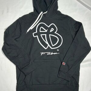 FUBU Black Hoodie with White Logo